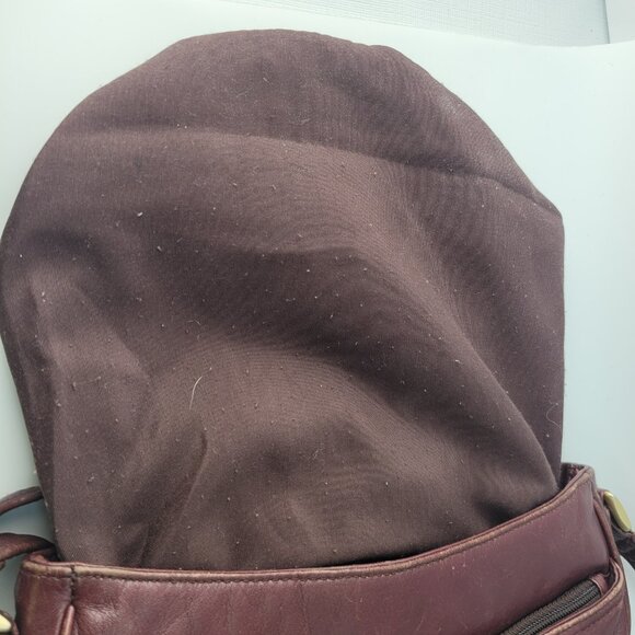 Vintage Etienne Aigner Burgundy Dark Red Leather Shoulder Bag Purse 11x7" - Picture 14 of 16